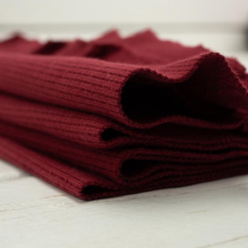 MAROON - Ribbed knit fabric