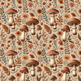 BOTANICAL FOREST wz.2 - Cotton woven fabric