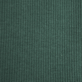 BOTTLE GREEN  - Ribbed knit fabric