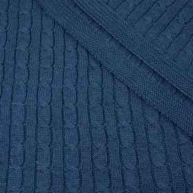 BLANKET (THICK BRAID) / jeans S - thin knitted panel