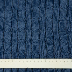BLANKET (THICK BRAID) / jeans S - thin knitted panel