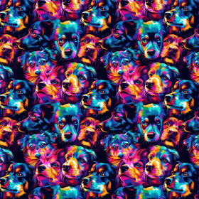 COLORFUL DOGS  mini - looped knit fabric with elastane ITY