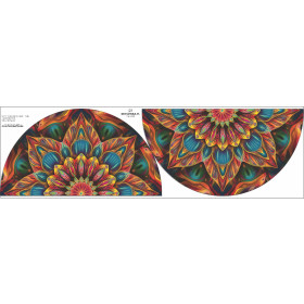 COLORFUL MANDALA PAT.6 - circle skirt panel