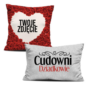 DECORATIVE PILOWS -  CUDOWNI DZIADKOWIE - WITH OWN PRINT - sewing set 