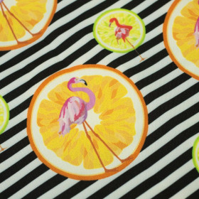 ZESTY FLAMINGOS - quick-drying woven fabric