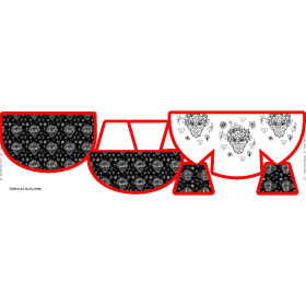 HIP BAG - SKULLS CONTOUR / garland (DIA DE LOS MUERTOS) - big