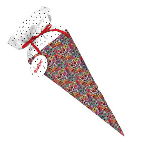 First Grade Candy Cone - SKULLS pat. 4 / colorful (DIA DE LOS MUERTOS) - sewing set