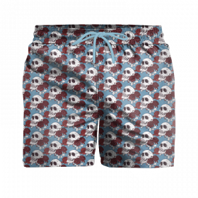 Men's swim trunks - SKULLS AND ROSES - sewing set