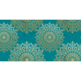 MANDALA pat. 5 / emerald panel (80cm x 145cm)  Upholstery velour 