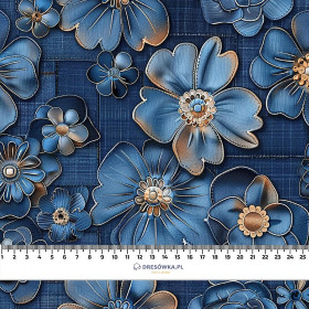 DENIM FLOWERS wz.1 - Waterproof woven fabric