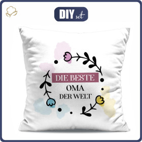 PILLOW 45X45 - DIE BESTE OMA DER WELT / pink - sewing set