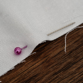 BIRDS PAT. 2 / WHITE (COLORFUL AUTUMN) - Cotton drill