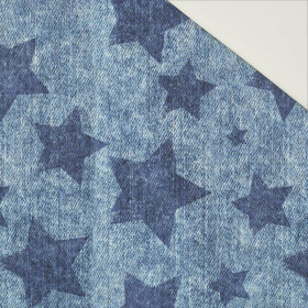 DARK BLUE STARS / vinage look jeans (dark blue) - Cotton drill