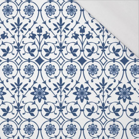 FLOWERS pattern no. 1 (classic blue) - single jersey with elastane 