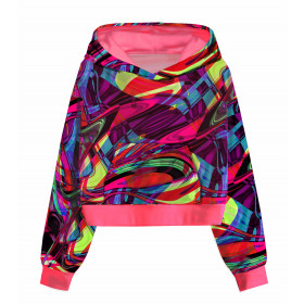 Cropped hoodie (IDA) - COLORFUL ABSTRACTION - sewing set