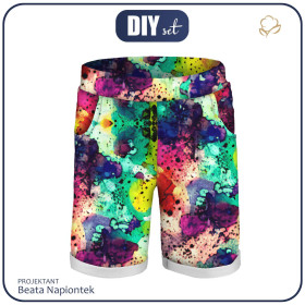 KID`S SHORTS (RIO) - ABSTRACTION pat. 9 - looped knit fabric 