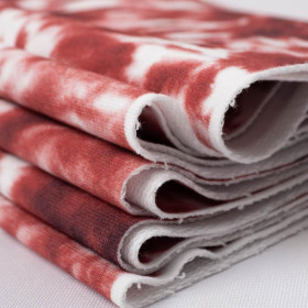 BATIK pat. 1 / red - looped knit fabric