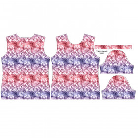WOMEN’S T-SHIRT - BATIK pat. 1 / purple-pink - single jersey