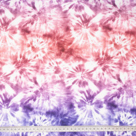 BATIK pat. 1 / purple-pink - looped knit fabric