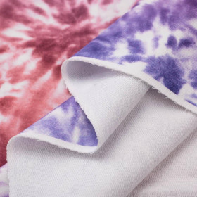 BATIK pat. 1 / purple-pink - looped knit fabric