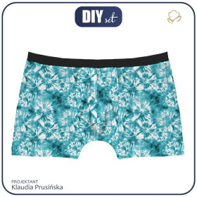 MEN'S BOXER SHORTS -BATIK pat. 1 / sea blue