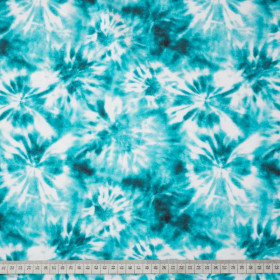 BATIK pat. 1 / sea blue - looped knit fabric