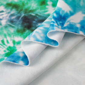 BATIK pat. 1 / blue - green - looped knit fabric