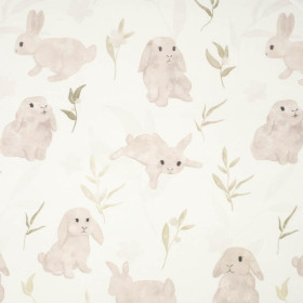 BEIGE BUNNIES (PASTEL BUNNIES) - looped knit fabric