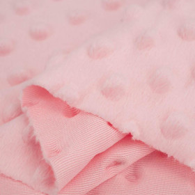 PALE PINK - dotted plush (minky)