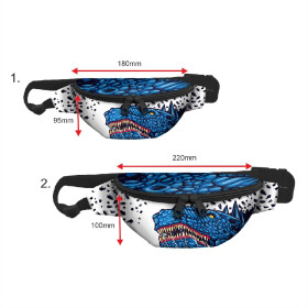 HIP BAG - BLUE DRAGON PAT. 2 / Choice of sizes