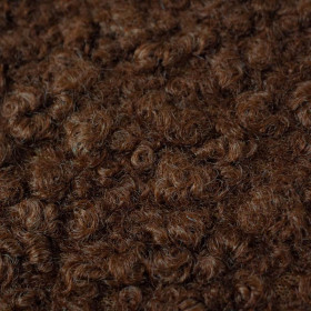 Brown - Coat fabric with Boucle look