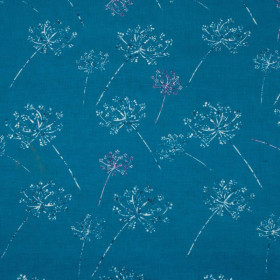 GLITTER DANDELIONS (DRAGONFLIES AND DANDELIONS) - looped knit fabric