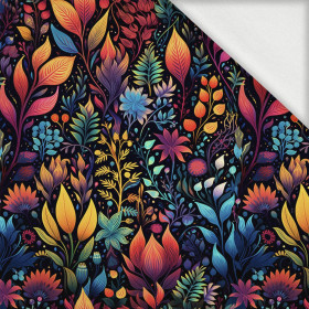 COLORFUL LEAVES pat. 2 - looped knit fabric with elastane ITY