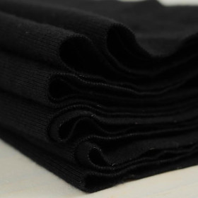 BLACK - Bamboo Single Jersey with elastan 230g