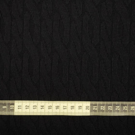 Black - Sweater knit fabric 420g - Braid