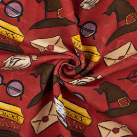 MAGIC MIX PAT. 1 (MAGIC SCHOOL) / red - looped knit fabric