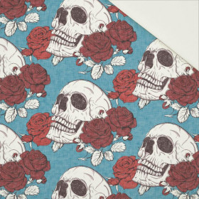 SKULLS AND ROSES - Cotton drill