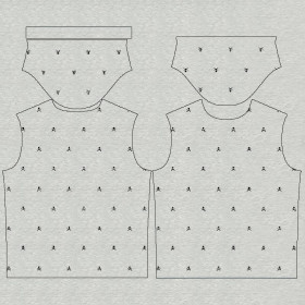 MEN’S T-SHIRT - PIRATES (black) / melange light grey - single jersey