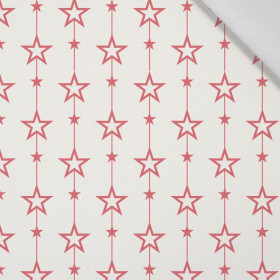 RED STARS (CHAINS) / VANILLA - Cotton woven fabric