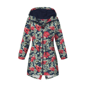 WOMEN'S PARKA (ANNA) - RED POPPIES (RED GARDEN) - softshell