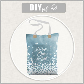 SHOPPER BAG - DIE BESTE OMA DER WELT / butterflies - sewing set