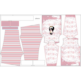 CHILDREN'S PAJAMAS " MIKI" - PENGUIN 2.0 / fuchsia - sewing set