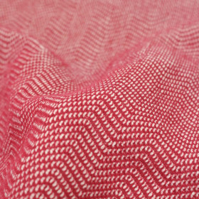 MAROON - VANILLA - Cotton sweater knit fabric 330g