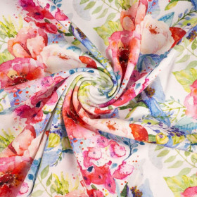 WILD ROSE PAT. 3 (IN THE MEADOW) - Cotton muslin