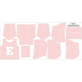 KID'S HOODIE (ALEX) - "E" / acid wash pale pink - sewing set