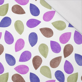 BIG LEAVES MIX / violet - single jersey with elastane 