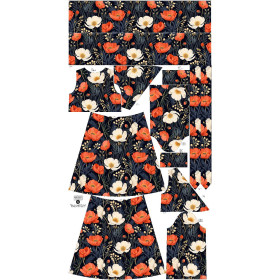 WRAP FLOUNCED DRESS (ABELLA) - FLOWERS wz.8 - sewing set