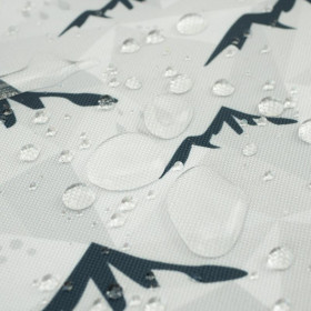 MOUNTAINS (adventure) / grey - Waterproof woven fabric
