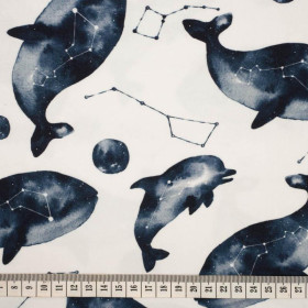 GALACTIC OCEAN (GALACTIC ANIMALS) / white - looped knit fabric