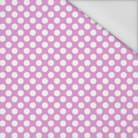 WHITE DOTS / purple - Waterproof woven fabric